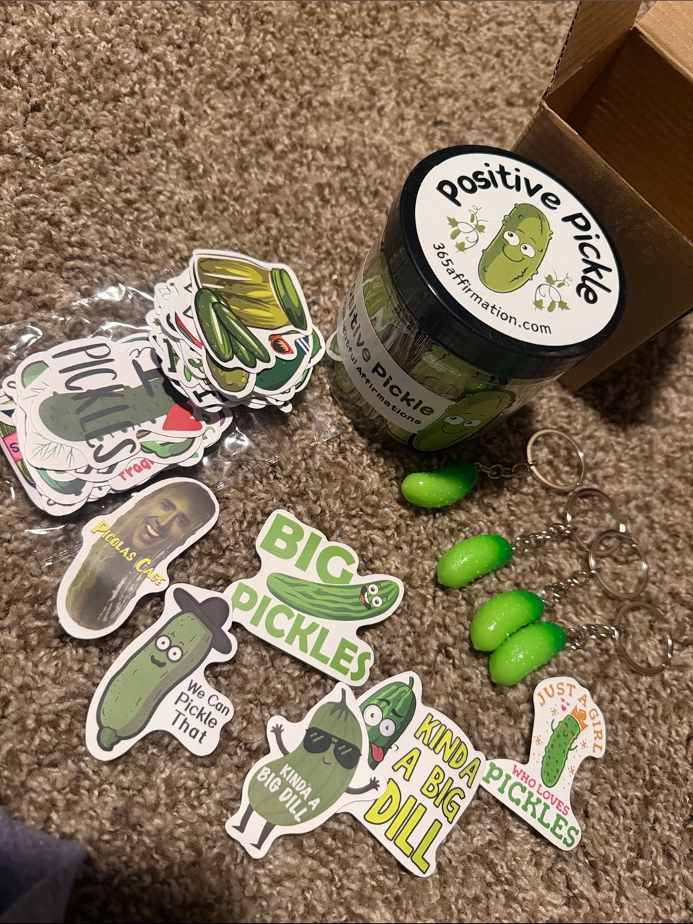 Adorable Pickle Lover Affirmation & Fun Set - NEW